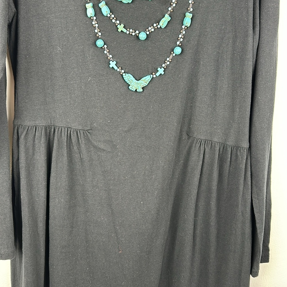 Double D Ranch Turquoise Beaded Mini Dress - Picture 3 of 11